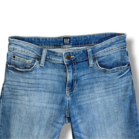 GAP Blue Bermudas with Distressed Denim Finish Sz 27 - Picture 3 of 10
